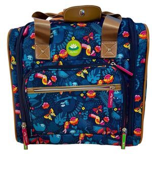 Lily Bloom Designer 15 Inch Carry On Rolling Travel Luggage Suitcase Sloth to Me